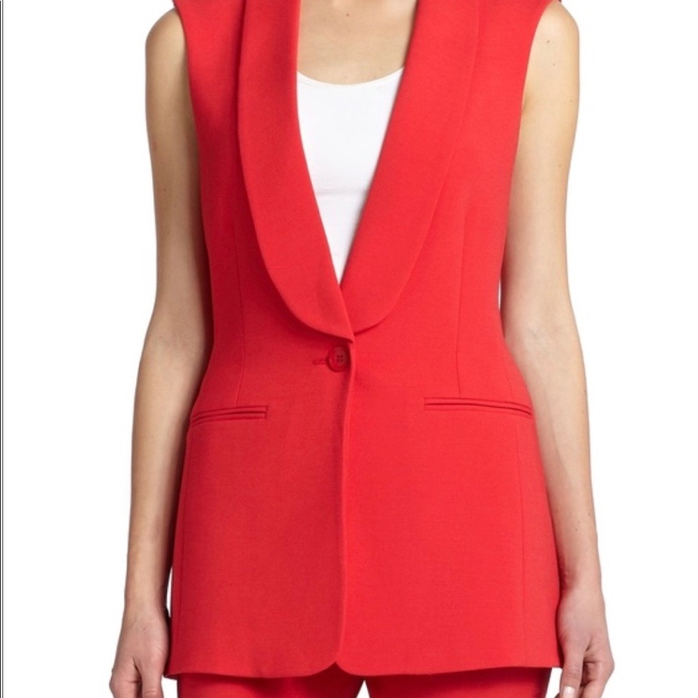 BCBGMaxAzria Cole Zipper Back Vest Red